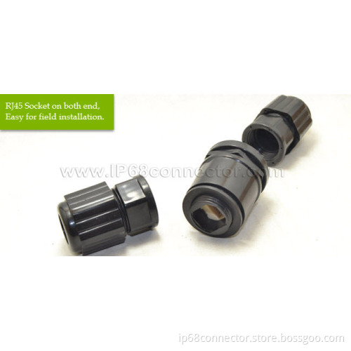 CAT 6 Shielded RJ45 Outdoor Waterproof Coupler Connector